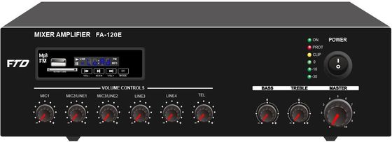 Wzmacniacz systemu PA 120W AC230V z MP3 SD BT FM