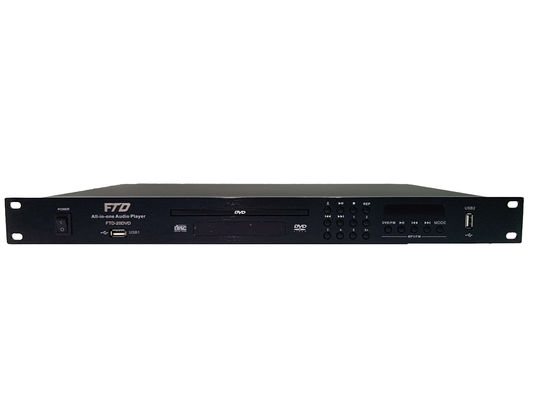 Czarny 1U Wysokość Mp3 Odtwarzacz DVD Audio AM FM Odtwarzacz DVD 50 Hz RS232