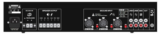Wzmacniacz systemu mowy PA 24VDC 60W Wzmacniacz stereo Trwały