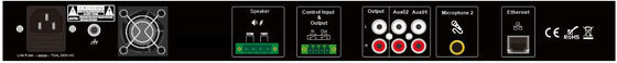 Black IP Network System PA Wzmacniacz sieciowy 100 V 500 W z dekoderem audio