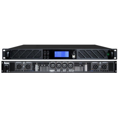 Metalowy 4-kanałowy wzmacniacz DSP AC240V 4*900W wzmacniacz mocy scenicznej