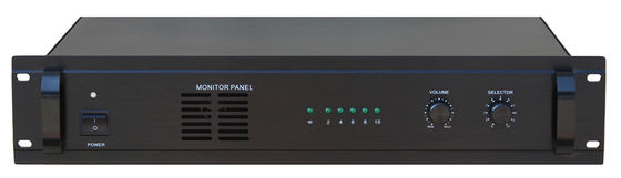 100V 70V 10 kanałowy wzmacniacz systemu PA Panel monitorowy 65dB Wyjście SPL