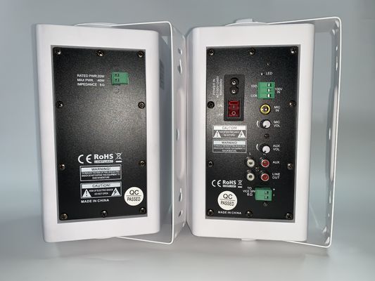 Aktywny głośnik PA 20W+20W do montażu ściennego 220V 60Hz