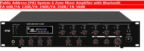 6-strefowy wzmacniacz miksera wzmacniacz audio z bluetooth