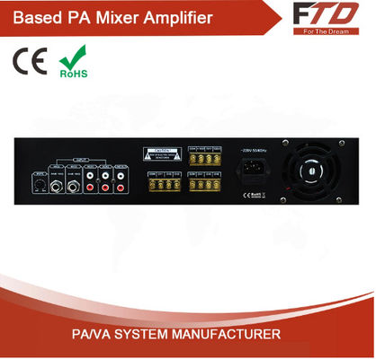 Wzmacniacz systemowy PA Wzmacniacz miksujący Ekonomiczny 6-strefowy wzmacniacz audio o mocy 500 W