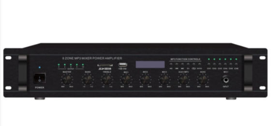 Wzmacniacz miksujący 6-strefowy wzmacniacz audio o mocy 500 W z systemem nagłośnieniowym MP3 i FM Pełny zestaw
