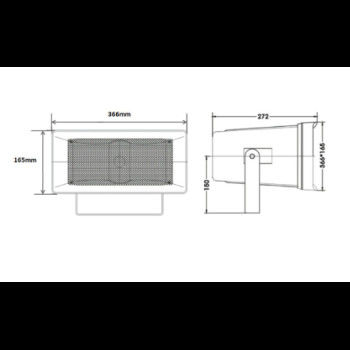 30 W pa Zewnętrzny, domowy głośnik tubowy Music Horn System głośników wewnętrznych a-8